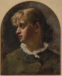 PIRNER Maximilian 1854-1924,Junge Frau im Profil Rücks,Neumeister DE 2021-06-23