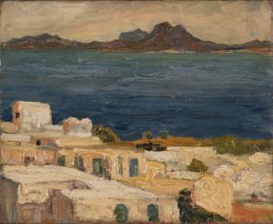 PIROLA René 1879-1912,Mediterranean Coastal Scene,Mossgreen AU 2017-03-28
