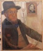 PIROLA René 1879-1912,Portrait de l'artiste au portrait de Velasquez,Millon & Associés FR 2014-10-20