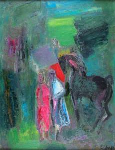 PIRONKOV Encho 1932,Zwei Figuren mit Pferd,Zeller DE 2018-09-27