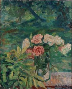 PIROTTE André,Bouquet de roses,1953,Lhomme BE 2014-03-01