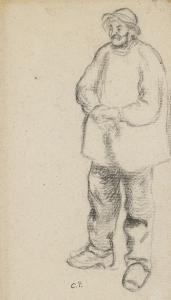 PISSARRO Camille 1830-1903,PEASANT STANDING,Sotheby's GB 2016-05-26