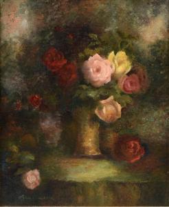 PISSARRO Félix 1874-1897,Roses in a Vase,Simpson Galleries US 2017-02-25