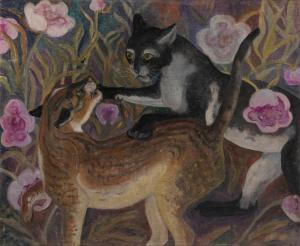 PISSARRO Orovida 1893-1968,Cats in the Garden,1959,Bonhams GB 2021-09-29