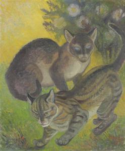 PISSARRO Orovida 1893-1968,Sunset Cats,1954,Christie's GB 2017-11-17