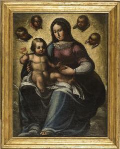 PISTONE Francesco,La Vergine col Bambino fra Angeli,1633,Della Rocca IT 2012-11-26