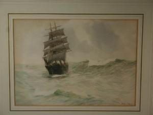PITCHER Neville E. Sotheby 1889-1959,Twinmaster in heavy seas,Rogers Jones & Co GB 2009-08-25