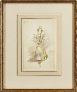 PITCHER William John Charles 1858-1925,a theatrical design for a female character c,1904,Rosebery's 2019-07-18