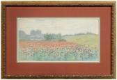 PITMAN Elizabeth E 1800-1900,poppy field in Vouvray,Brunk Auctions US 2009-02-28