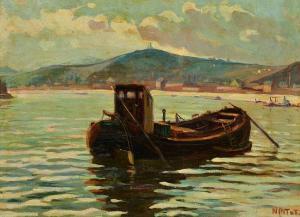 PITOT Nicolas 1890-1970,Paysage au bateau,Hotel Des Ventes Mosan BE 2017-06-21