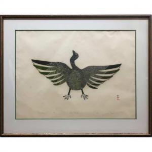 PITSEOLAK AGGEOK 1906-1977,YOUNG GOOSE,1973,Waddington's CA 2020-08-06