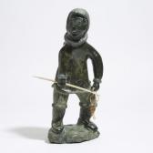 PITSIULAK George 1929,HUNTER WITH HARPOON,Waddington's CA 2021-06-10