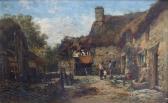PITT William 1853-1890,OLD COTTAGES,1875,Lawrences GB 2008-10-17