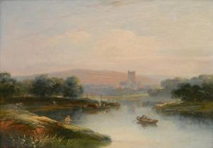 PITT William 1853-1890,On The Severn, Gloucestershire,1850,Rachel Davis US 2017-03-25