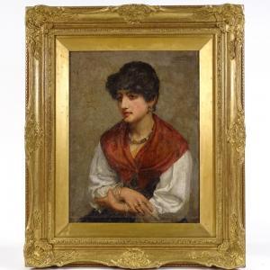 PITTARD Charles W 1880-1911,portrait of Francesca,1885,Burstow and Hewett GB 2020-01-22
