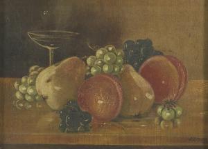 PITTMAN William Sydney 1800-1900,Still life with fruit and wineglass on a table,Eldred's 2007-08-01