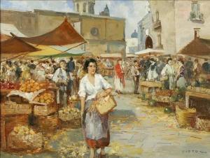 PITTO Giacomo 1872-1981,The Market Place,Trinity Fine Arts, LLC US 2008-11-15