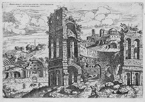 PITTONI I Battista 1520-1583,Haec habet scenographiam secundorum porticuum Co,1561,Galerie Bassenge 2015-11-26