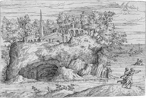 PITTONI I Battista 1520-1583,Kleine Insel mit antiken Ruinen.,Galerie Bassenge DE 2018-05-30
