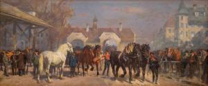 PITZNER Max Joseph 1855-1912,Der Pferdemarkt,Palais Dorotheum AT 2023-04-05