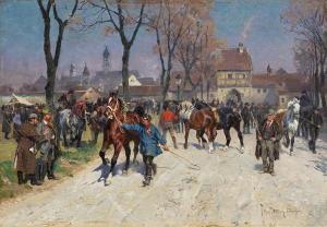 PITZNER Max Joseph 1855-1912,Il mercato dei cavalli,Minerva Auctions IT 2018-11-27