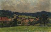 PITZNER Max Joseph 1855-1912,Landschaft mit Dorf (Parsberg?),Ketterer DE 2007-10-27