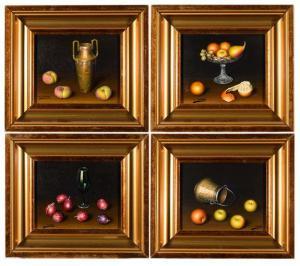 PIZARRO L. 1937,Set of four still-life paintings depicting fruit o,Sloans & Kenyon US 2022-02-10