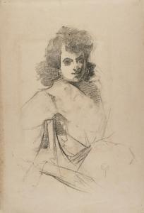 PIZIO Oreste 1879-1938,Studio per ritratto di giovane ragazza,Capitolium Art Casa d'Aste 2021-07-08