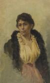 Pizzella Edmondo 1868-1941,Ritratto di Adele Cini,Fabiani Arte IT 2020-11-14