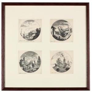 PLACE Francis 1647-1728,Four Framed Views of Seaports,Leland Little US 2016-09-09