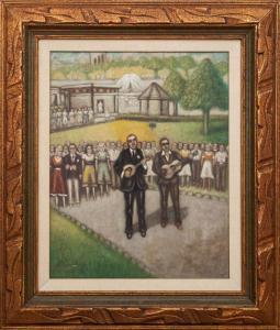 PLANCHER Arnold 1889-1971,Two Musicians in Central Park,1940,Stair Galleries US 2016-02-05