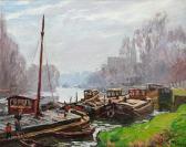 PLANES Georges 1897-1977,Barges on the River Marne,Bonhams GB 2010-02-08
