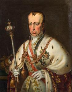 PLANK Josef 1815-1901,Emperor Ferdinand I with scepter,1841,im Kinsky Auktionshaus AT 2016-10-19
