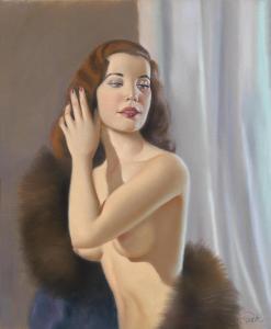 PLANK Josef 1894-1977,FemaleHalf-Nude before a Curtain,Palais Dorotheum AT 2011-05-31