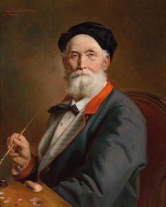 PLANK Josef 1815-1901,Self-Portrait of the Painter,,1893,Palais Dorotheum AT 2015-06-30