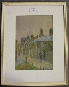 Plant Hollins H,Rainy Street Scene with Figures,20th century,Tooveys Auction GB 2017-11-01