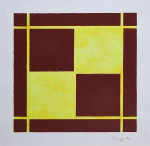 PLAPP Jon 1938-2006,Yellow and Brown Squares,1994,Shapiro AU 2018-02-27