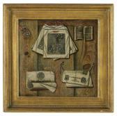 PLASSCHAERT Jacobus,Tromp l'oeil with Prints and Documents,1741,New Orleans Auction 2020-12-05