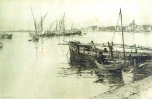 PLATT Charles Adams 1861-1933,The Harbor, Naples,1887,Winter Associates US 2021-06-28