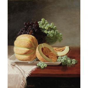 PLATT George 1839-1899,Still Life with Melon and Grapes,William Doyle US 2015-10-07