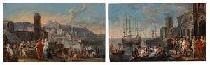 PLATZER Johann Georg 1704-1761,Saint Michel Scènes de port animées,Sotheby's GB 2023-06-22
