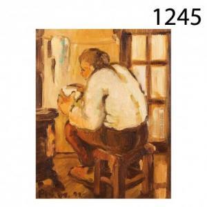 PLAZA CARMEN MARTIN 1944,Interior con figura,1992,Lamas Bolaño ES 2017-06-21
