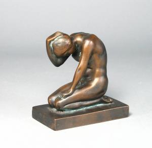 PLEHN Ilse 1891,Bronzeplastik kniendeTrauernde,Mehlis DE 2008-02-29