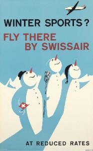 PLETSCHER 1919,WINTER SPORTS? FLY THERE BY SWISSAIR,1936,Christie's GB 2007-01-18