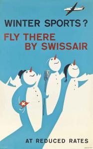 PLETSCHER 1919,WINTER SPORTS? FLY THERE BY SWISSAIR,1936,Christie's GB 2015-01-22