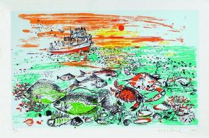 PLEVNELI Mustafa 1940,Fishing Boat,1988,Alif Art TR 2016-10-23