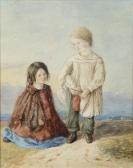 pleydell bouverie jane 1845-1855,Young children in a landscape,1849,Dreweatt-Neate GB 2009-11-05