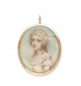 PLIMER Andrew 1763-1837,A portrait miniature of a lady wearing white dress,Bonhams GB 2023-09-29