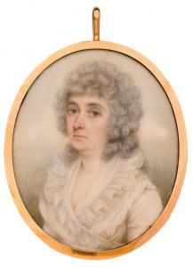 PLIMER Nathaniel 1752-1822,Portrait miniature of a lady,1790-95,Galerie Koller CH 2018-03-22