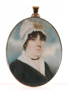 PLIMER Nathaniel 1752-1822,Portrait miniature of a lady in a dark gre,Bellmans Fine Art Auctioneers 2023-10-10